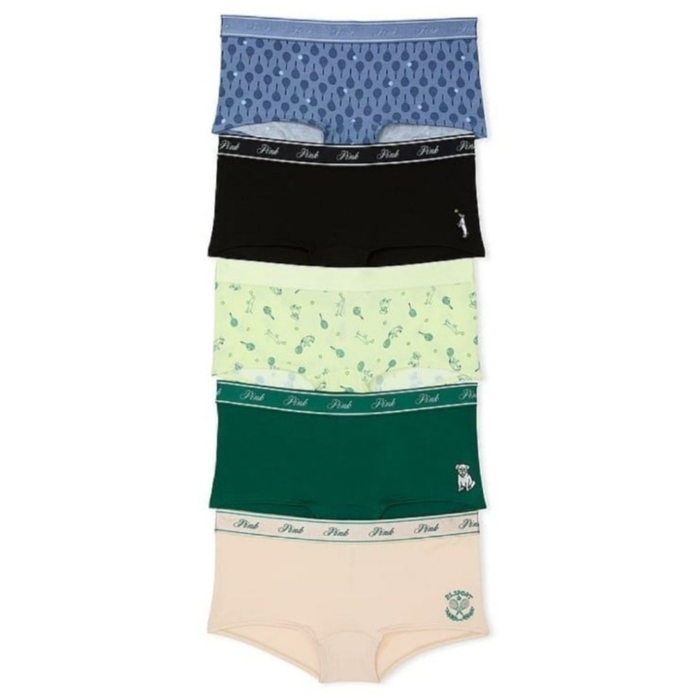 5- Pack Logo Cotton Boyshort Panties